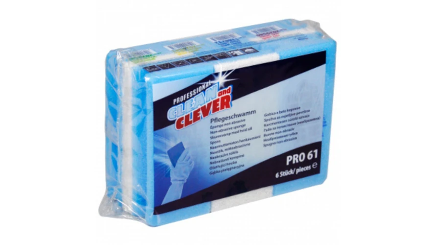 CLEAN AND CLEVER Pflegeschwämme PRO 61, 6 Stück