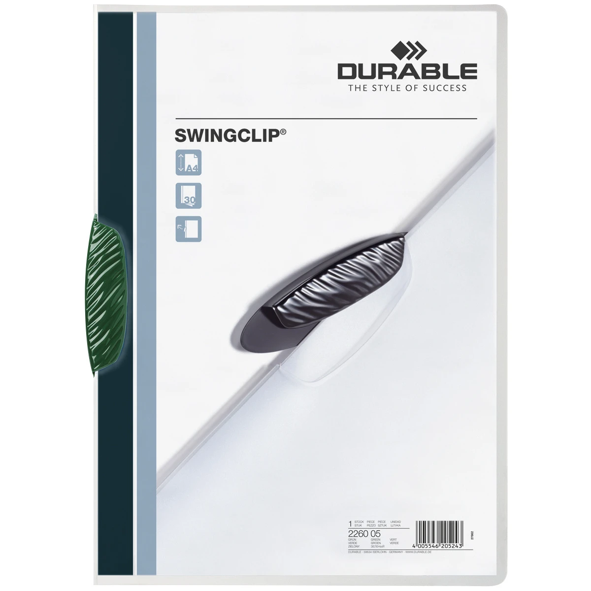 DURABLE Swingclip Klemm-Mappe A4