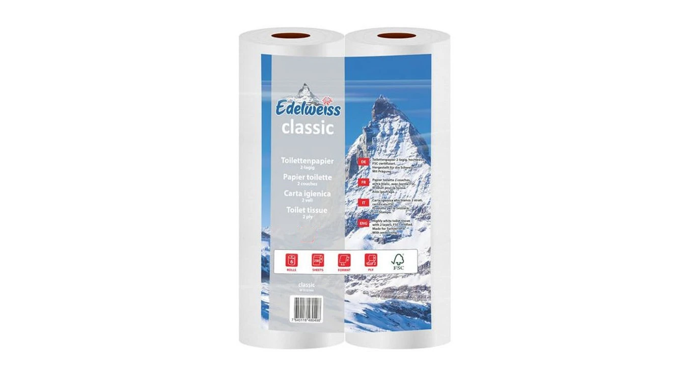 EDELWEISS WC-Papier Classic 2-lagig, 6 Rollen