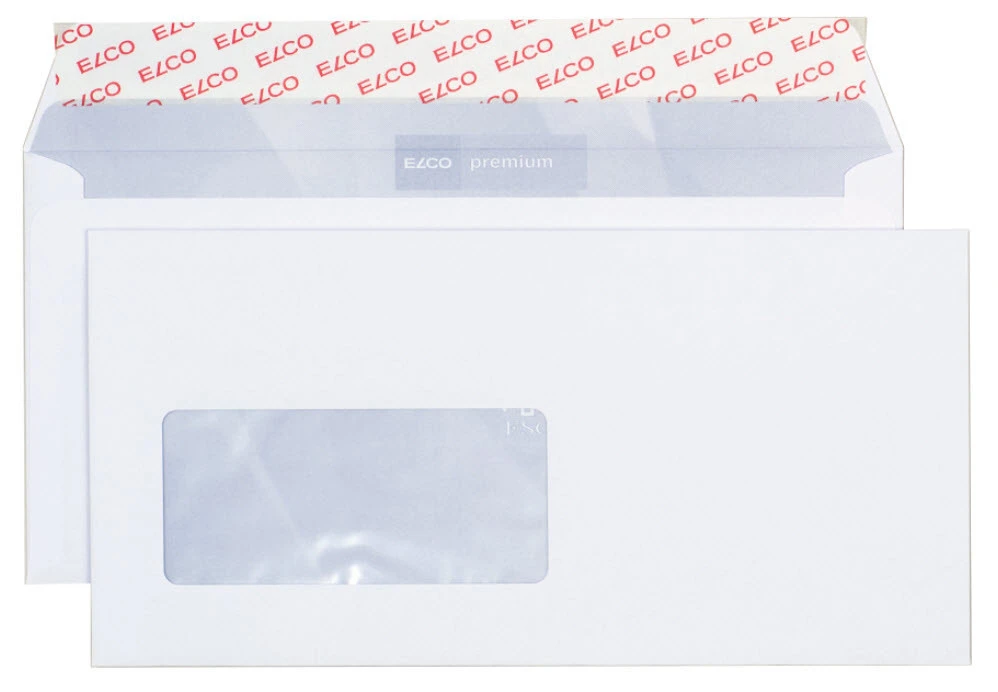 ELCO Briefumschläge Premium C5/6, Fenster links