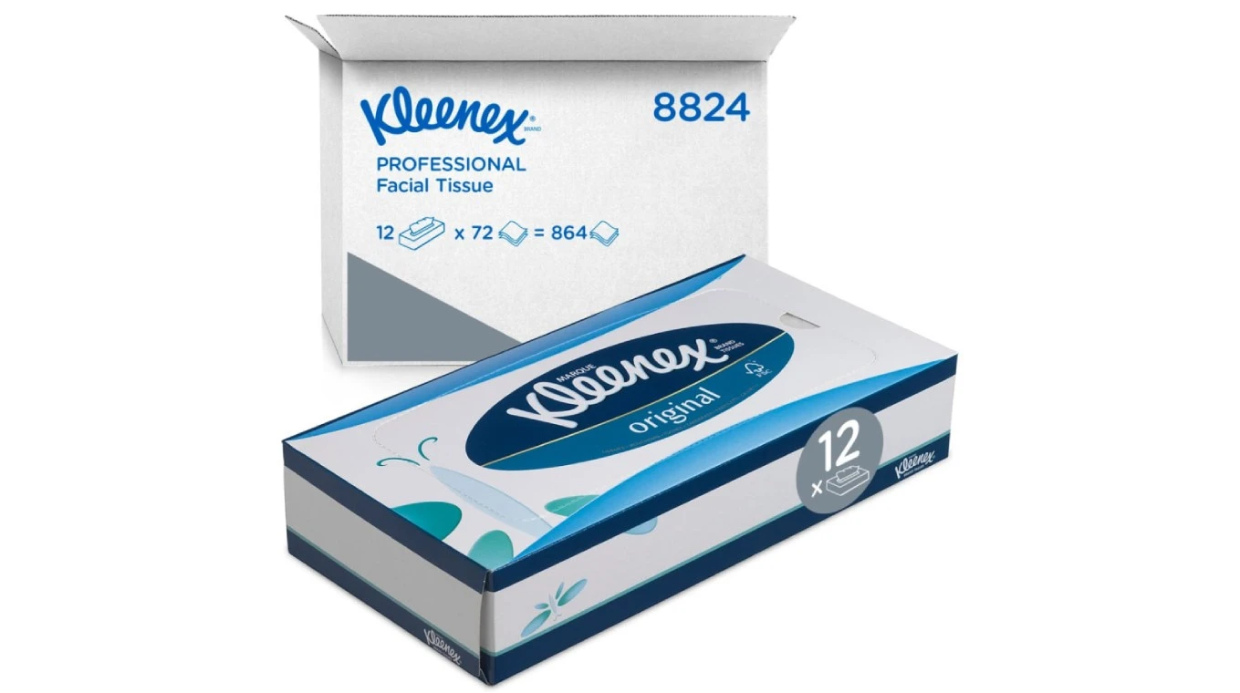 KLEENEX Kosmetiktücher Standard 3-lagig, 12 Stück