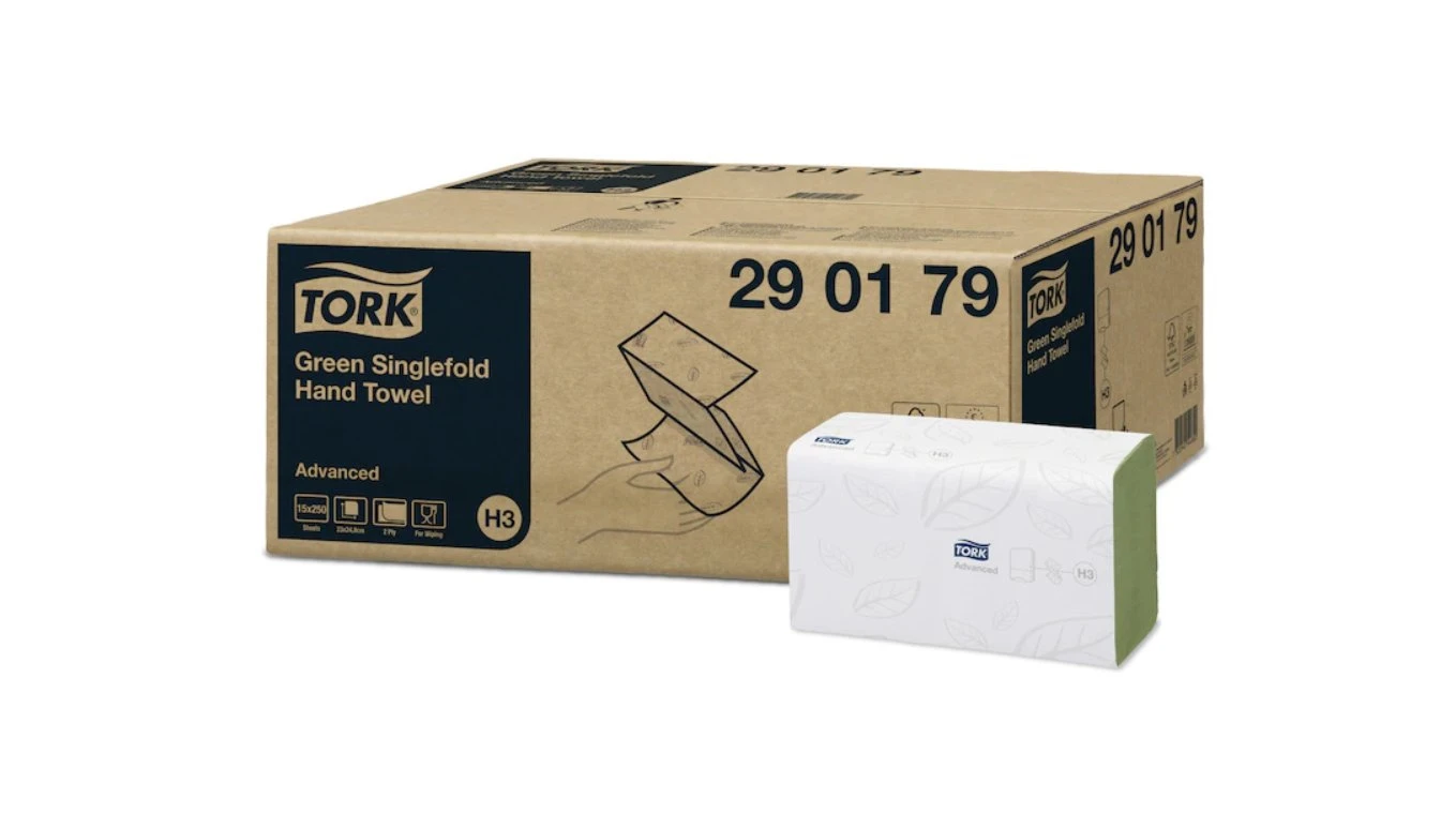TORK Papierhandtücher Advanced V-Falz, 2-lagig, grün