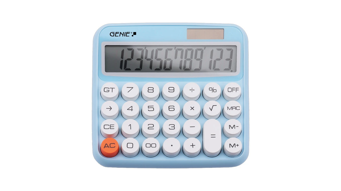 GENIE Tischrechner 612 B Dual-Power (Solar und Batterie)