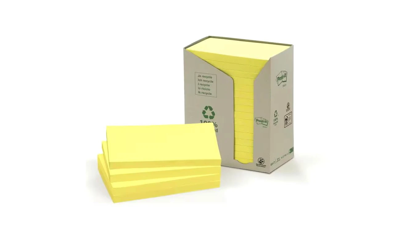 POST-IT Haftnotizen Recycling 16 x 100 Blatt