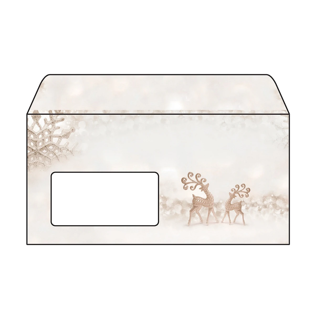 Weihnachtscouvert "Brilliant Deer" mit Fenster