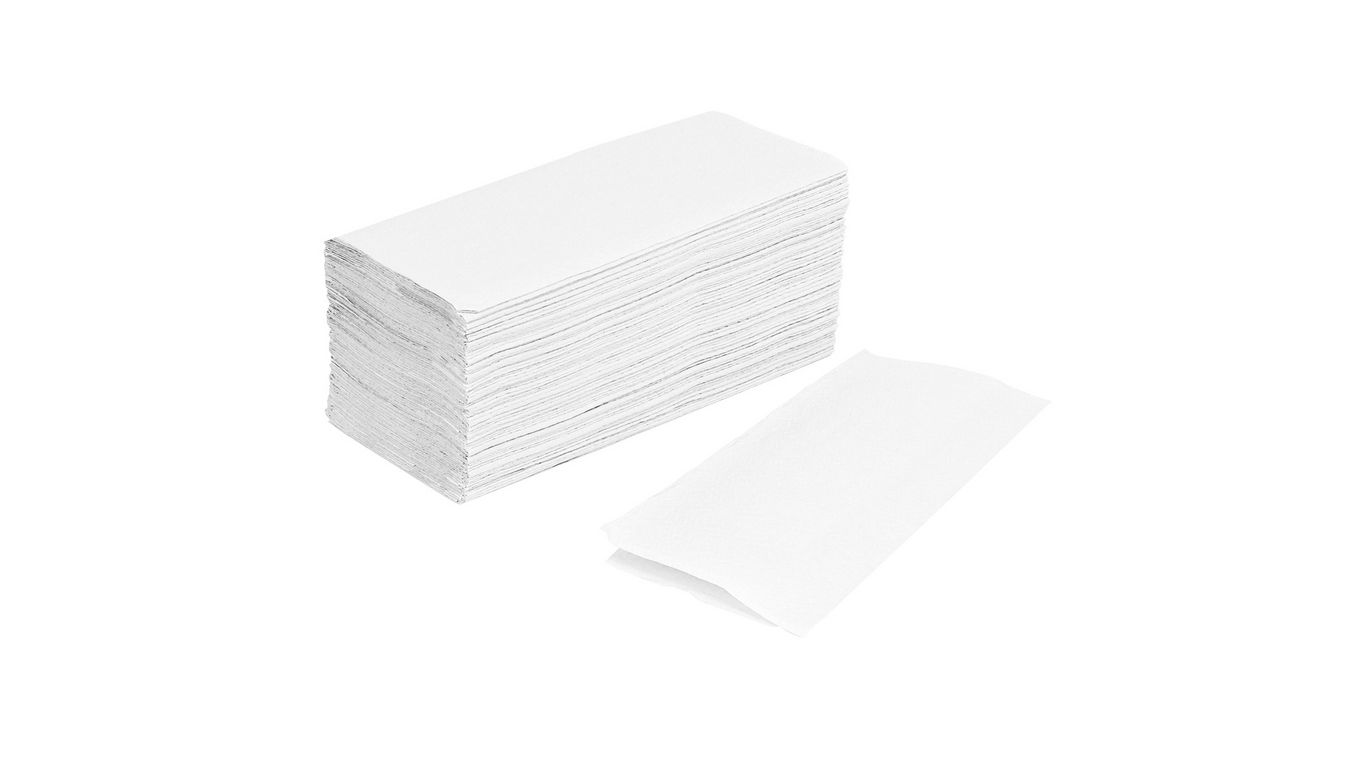 Papierhandtücher V-Falz, 2-lagig, weiss