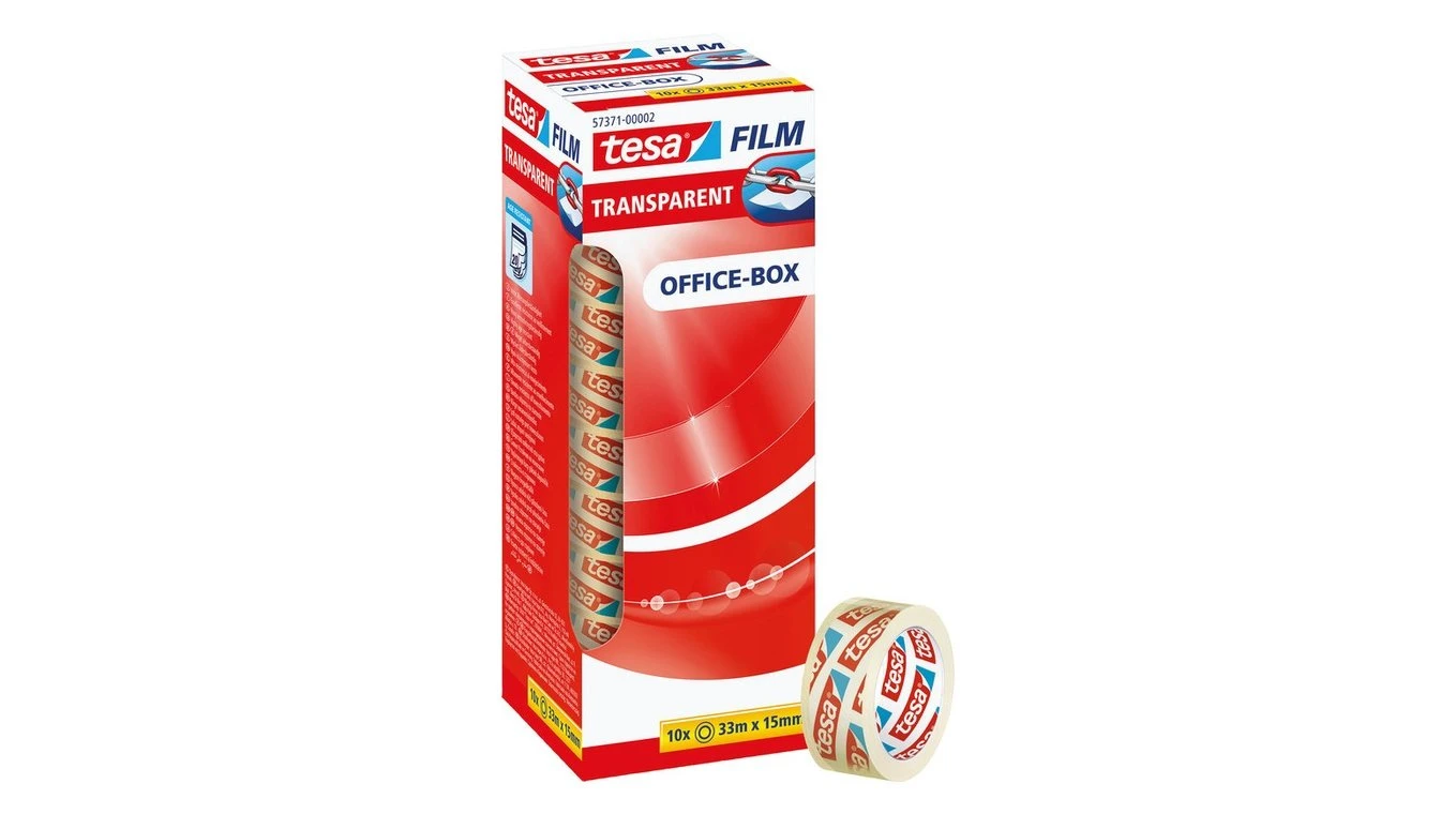 TESA Klebeband transparent Box 33mx15mm - 10 Stk.