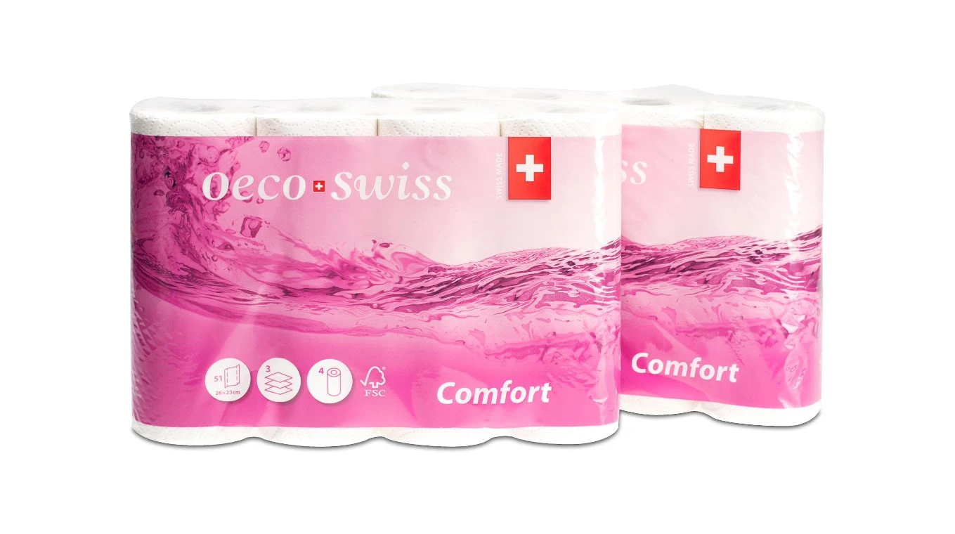 OECO SWISS Haushaltsrollen Comfort 3-lagig, 32 Rollen