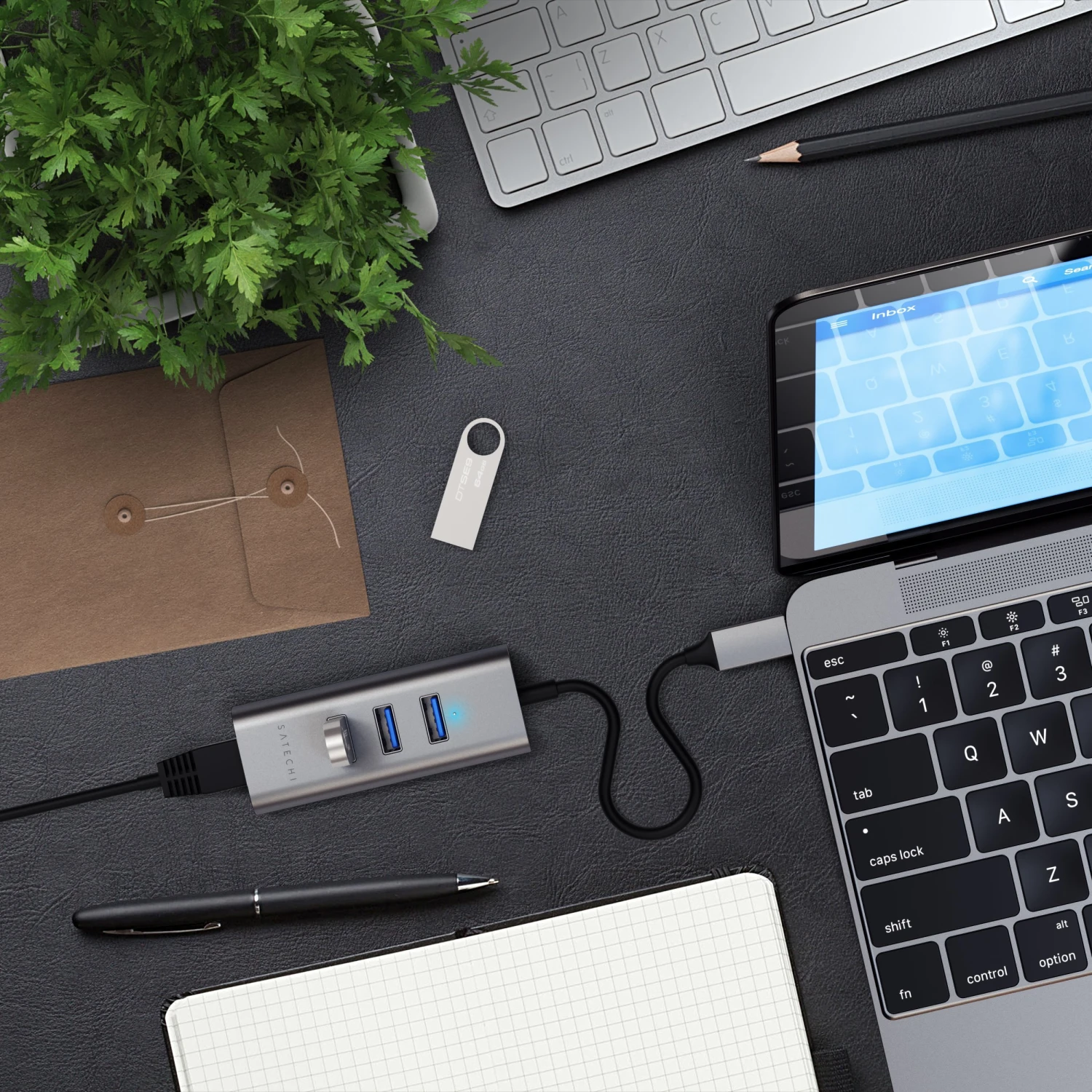 Satechi USB-C Alu Hub + Ethernet