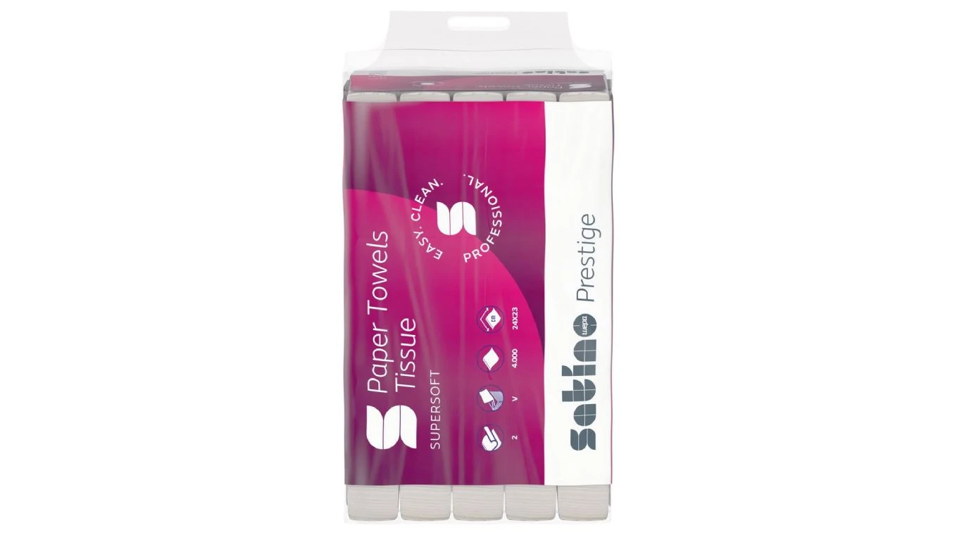 SATINO Papierhandtücher Prestige V-Falz, 2-lagig, weiss