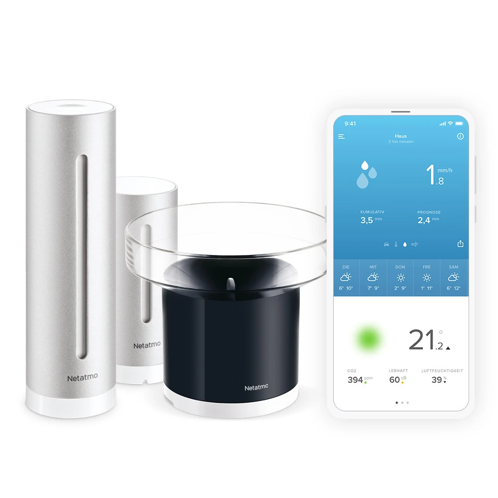Netatmo Smarte Wetterstation + Regenmesser