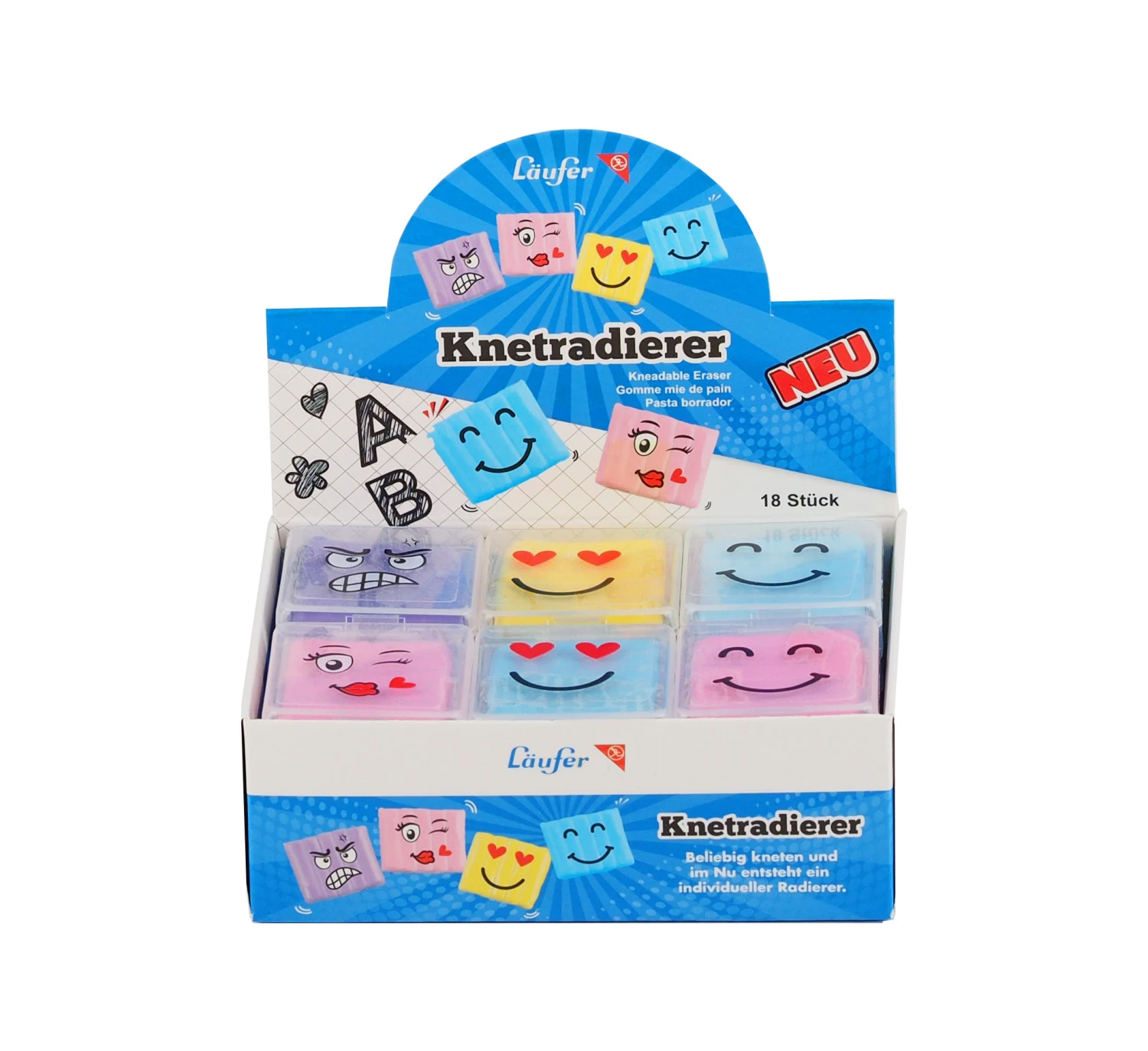 LÄUFER Knetgummi Smiley