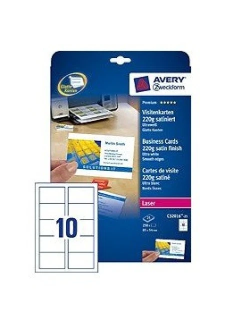 AVERY ZWECKFORM C32016-25 Visitenkarten doppelseitig