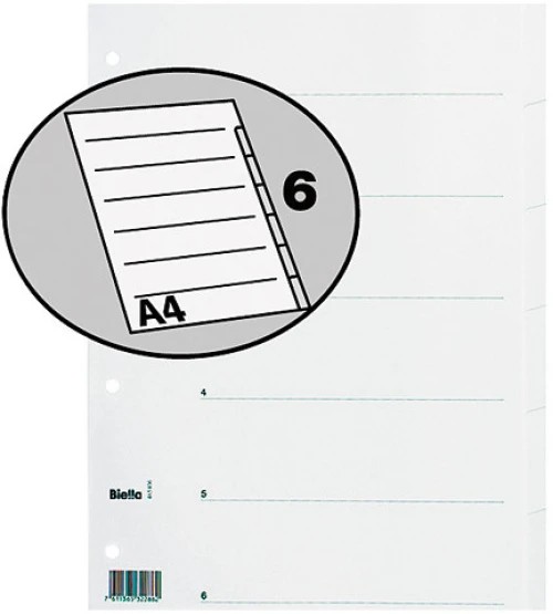 BIELLA Blankoregister 6-teilig