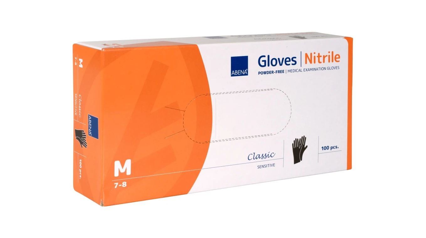 ABENA Nitrilhandschuhe Classic Sensitive Gr. M, 100 Stück