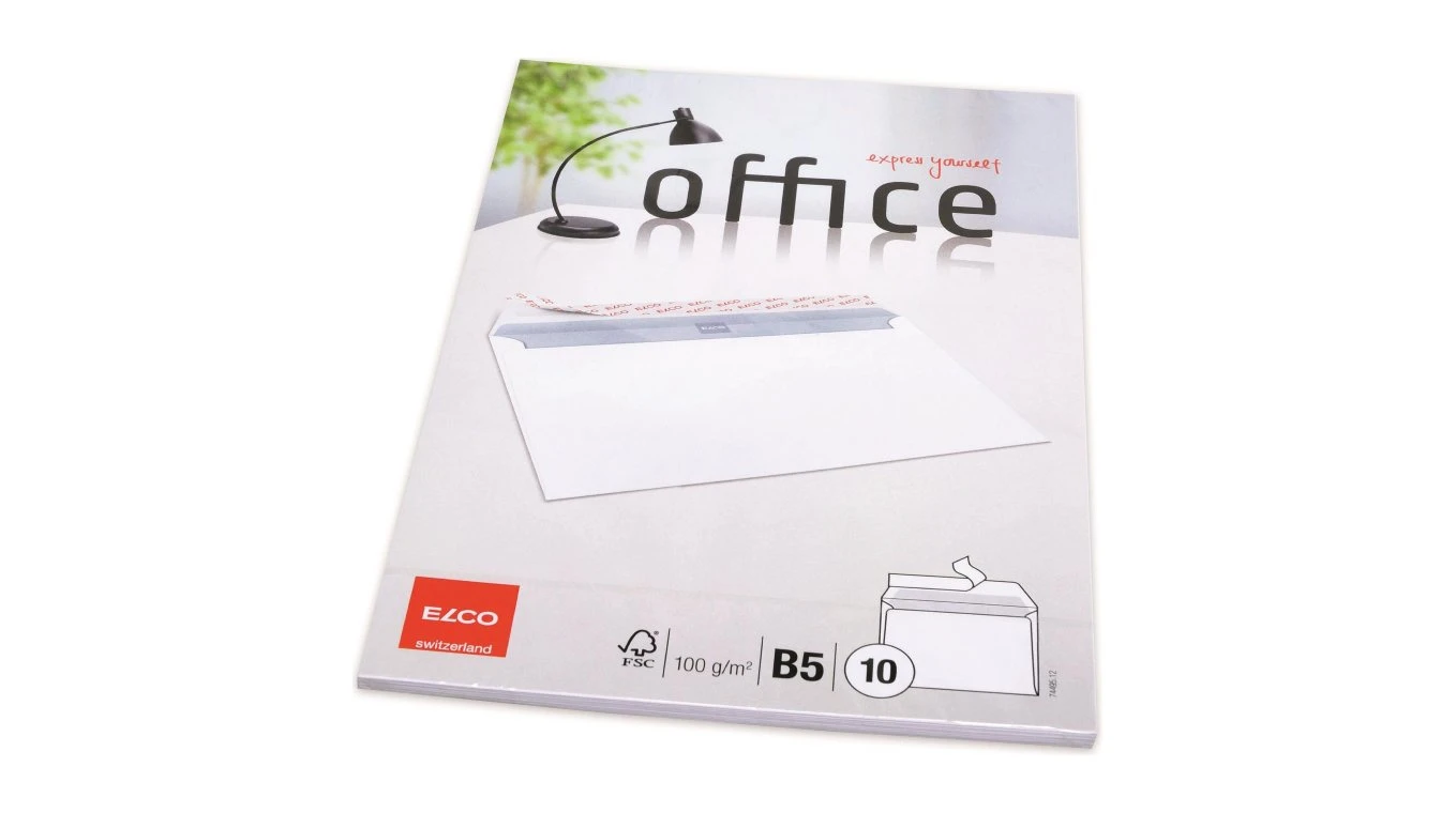 ELCO Couvert Office B5, ohne Fenster 10 Stk.