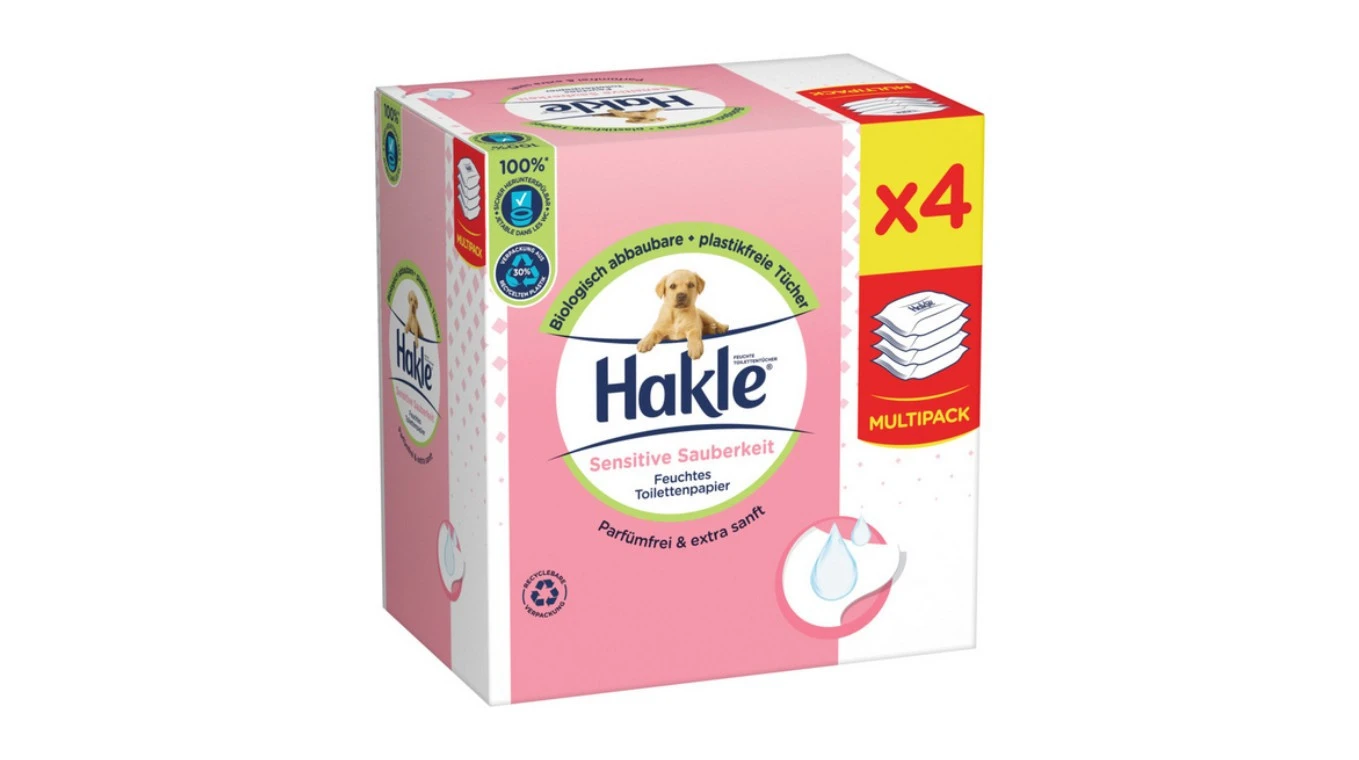 HAKLE Feuchttücher Sensitive Sauberkeit 3 x 4 Pack