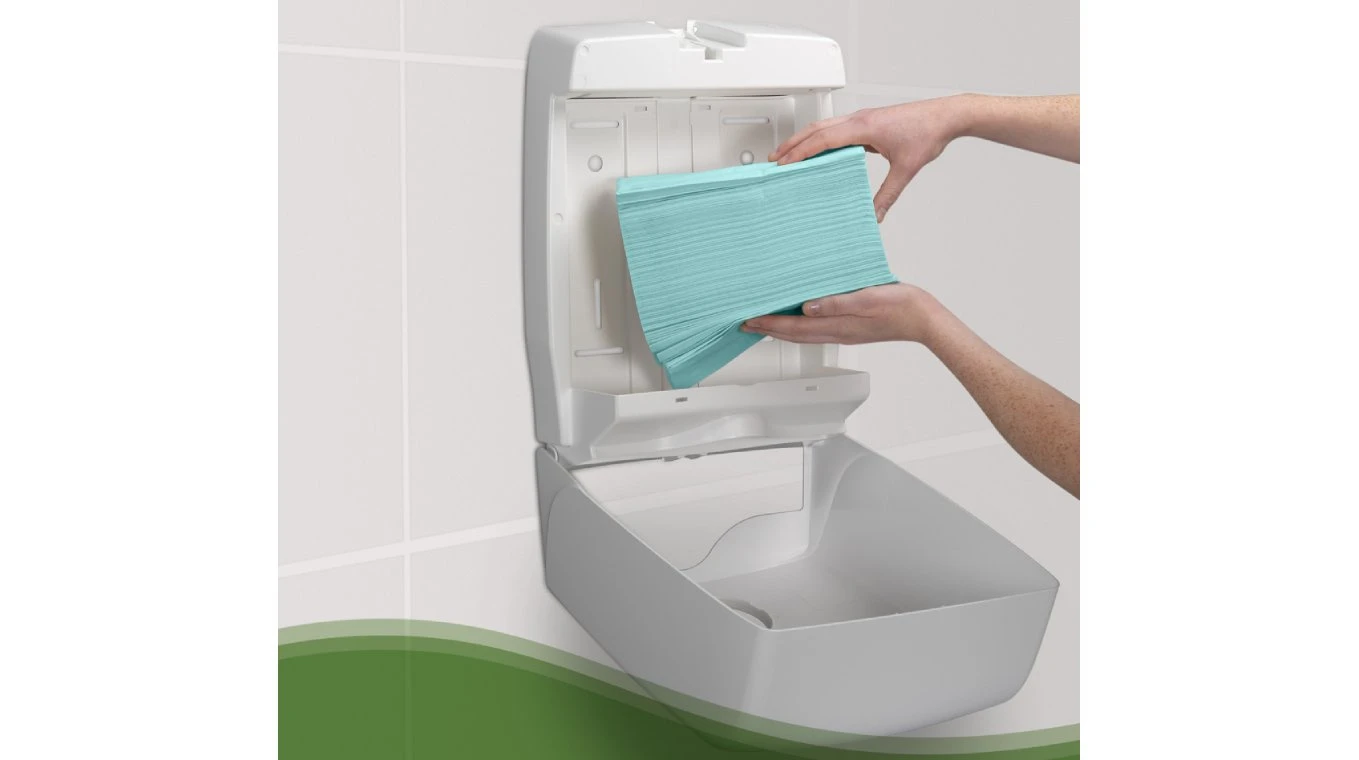 KIMBERLY-CLARK Papierhandtücher Hostess Natura Z-Falz, 1-lagig, grün