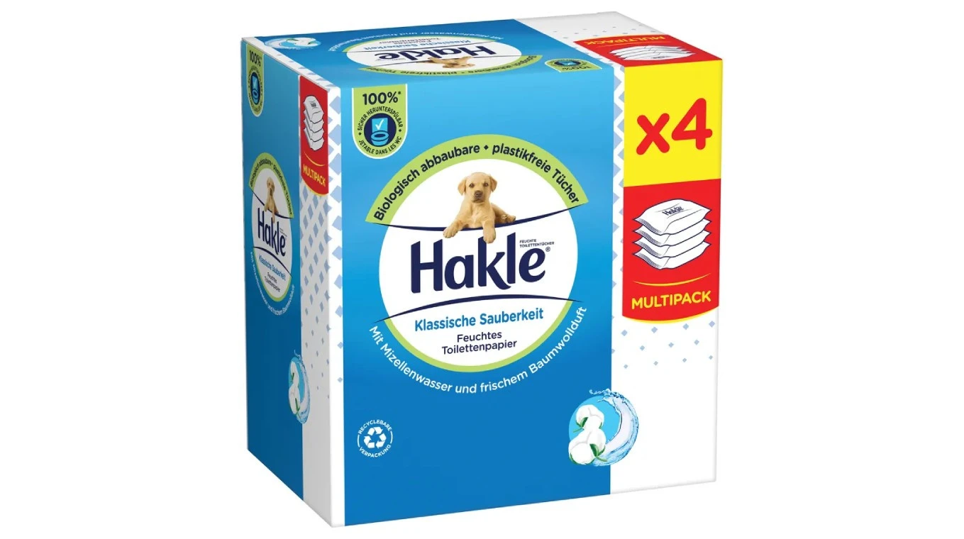 HAKLE Feuchttücher Klassische Sauberkeit 4 Pack