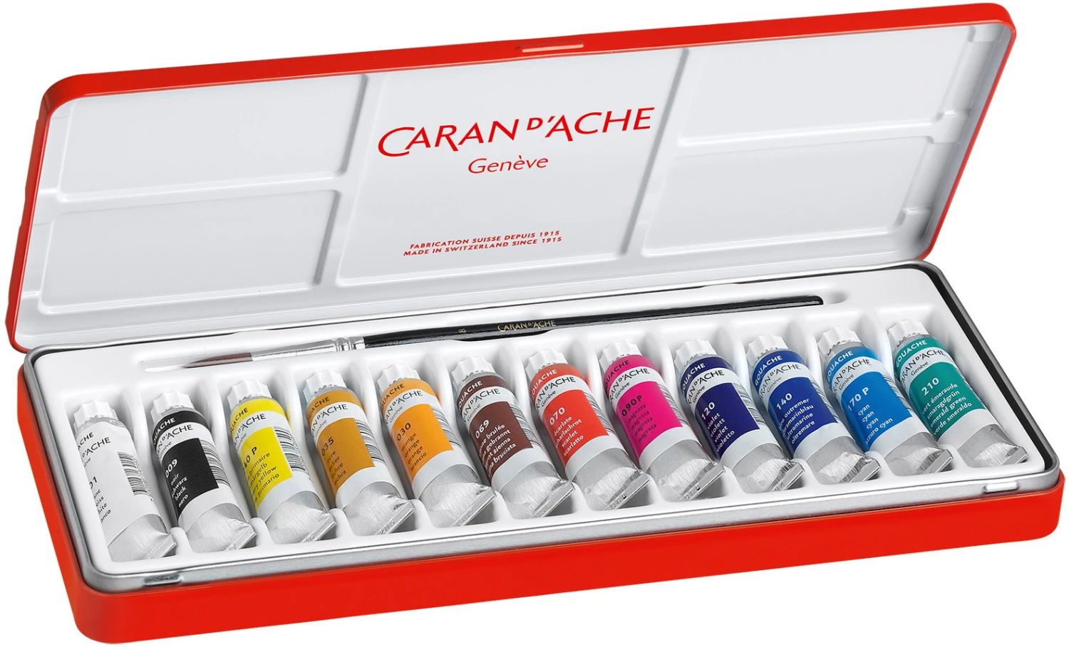 CARAN D'ACHE Deckfarbe Gouache - 12 Tuben