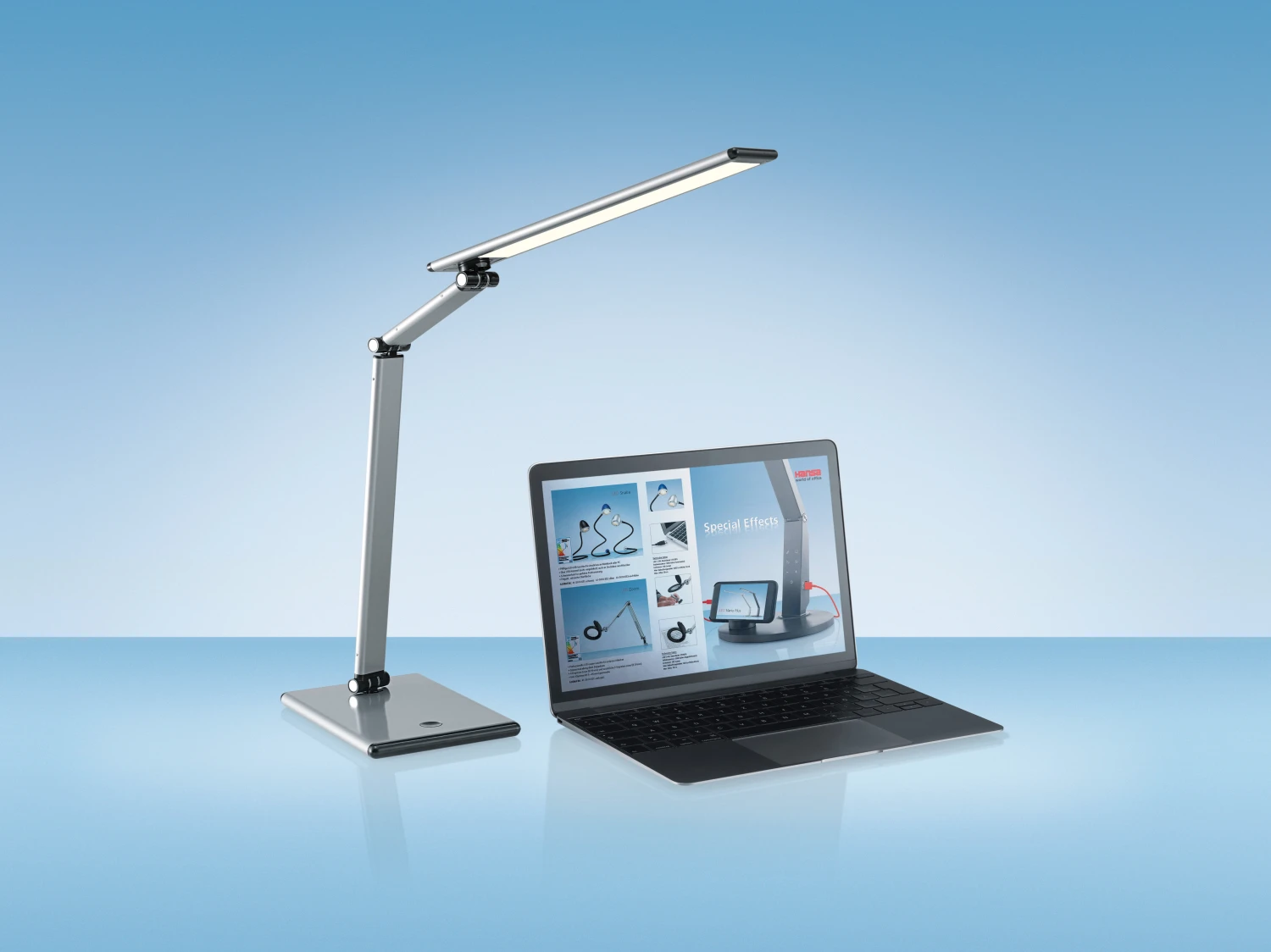 HANSA LED Slim, Arbeitsleuchte, space-silber, 7 W,