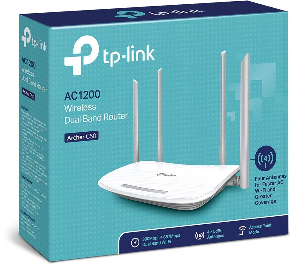 TP-LINK Archer C50 DualBand Router AC1200
