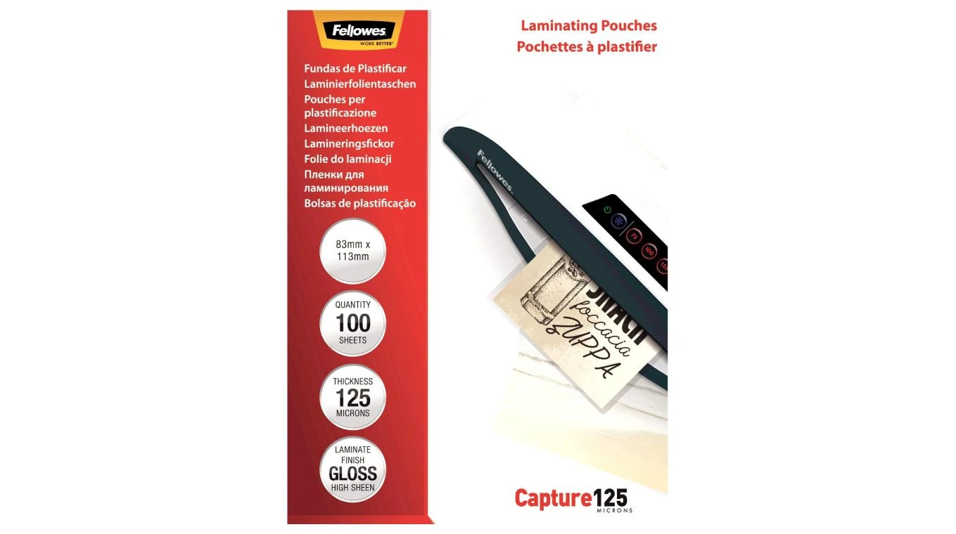 FELLOWES Capture 125 Laminierfolien 83 x 113 mm