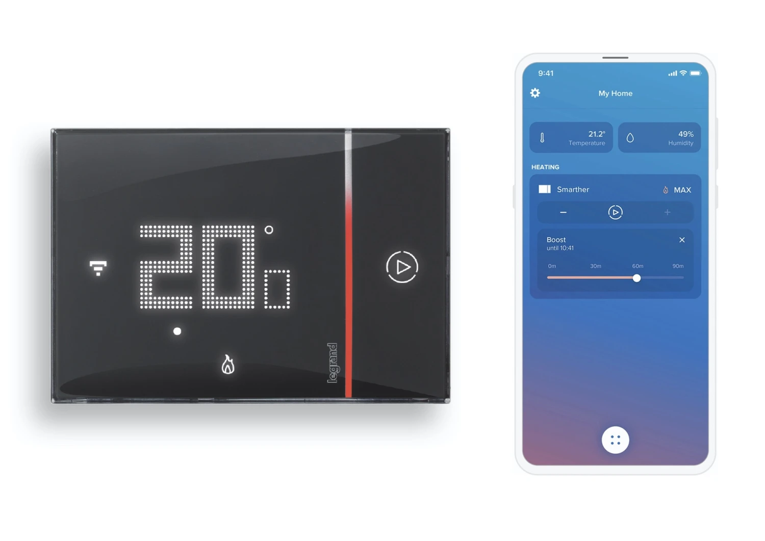 Legrand Smarther 2 with Netatmo Raumthermostat (UP)