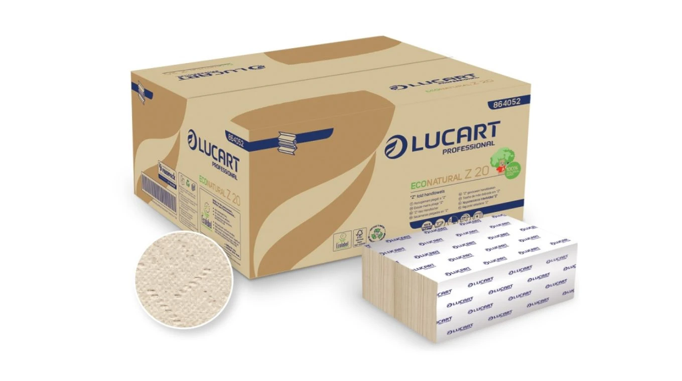 LUCART Papierhandtücher EcoNatural Z20 Z-Falz, 2-lagig, havanna