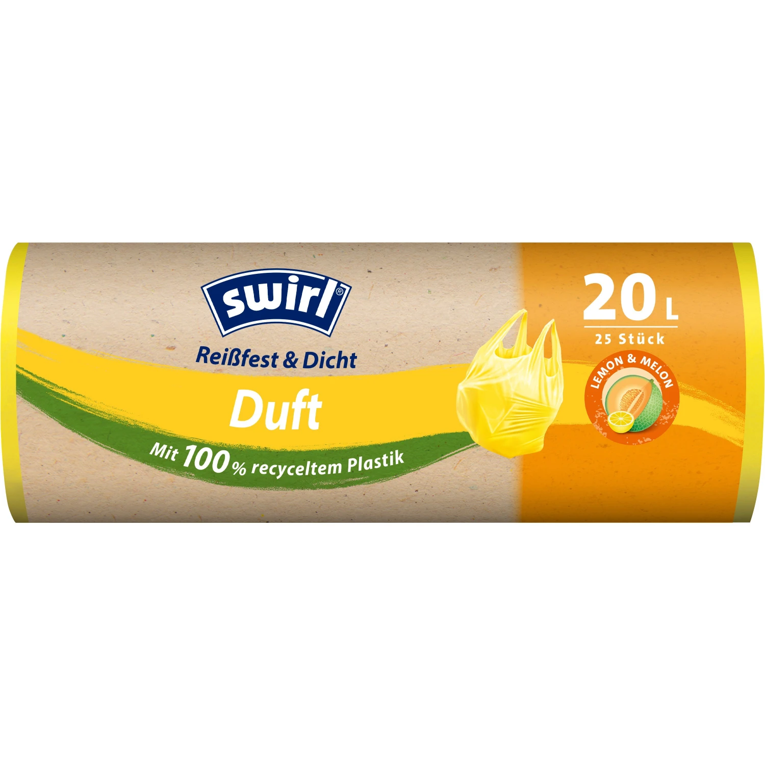 SWIRL Duft-Müllbeutel Lemon-Melon 20 L, 25 Stück