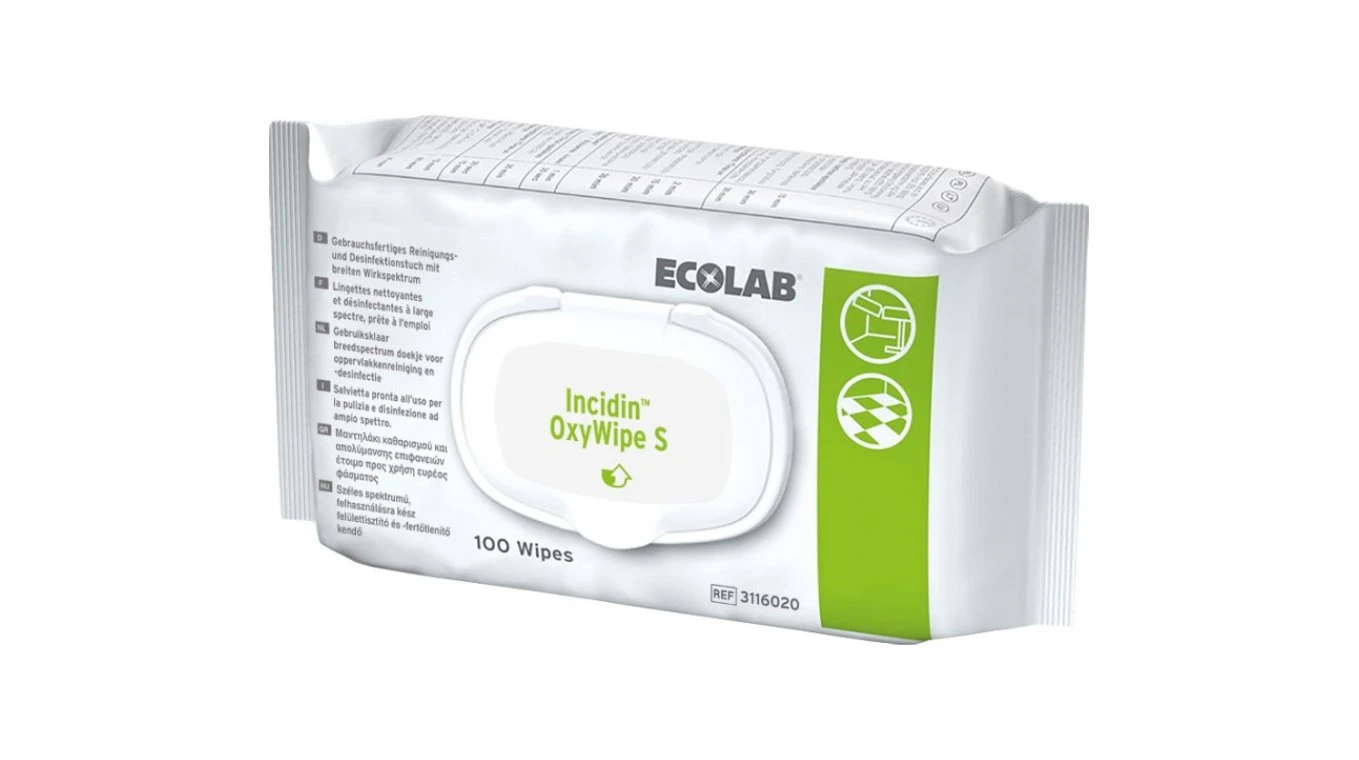 ECOLAB Flächendesinfektionstücher Incidin OxyWipe S 6 x 100 Stück