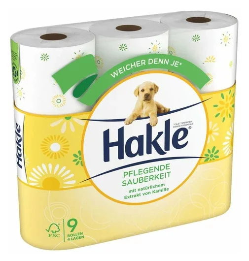 HAKLE WC-Papier Pflegende Sauberkeit 4-lagig, 36 Rollen