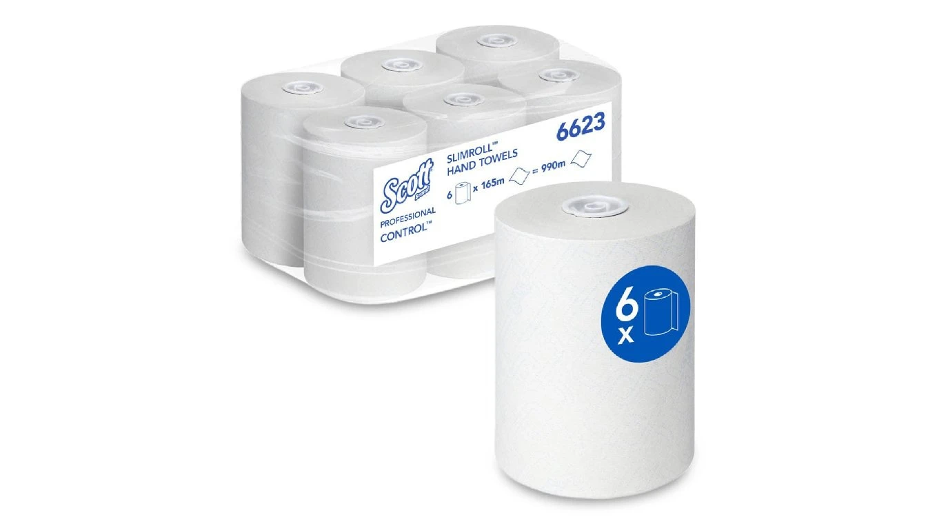 SCOTT Papierhandtuchrollen Control Slimroll 1-lagig, 6 Rollen