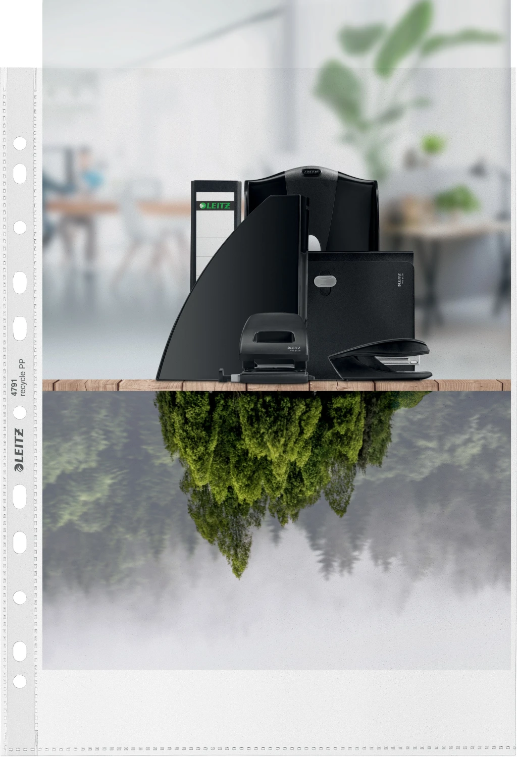 LEITZ Prospekthüllen PP Recycle A4 - 100 Stück