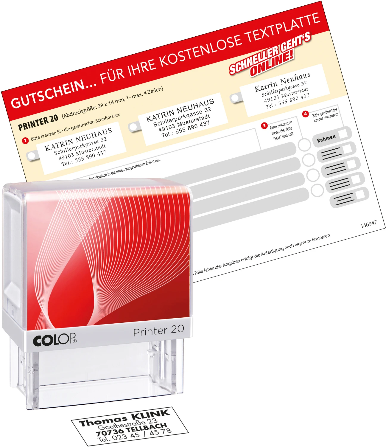 COLOP 20 Mehrtextstempel