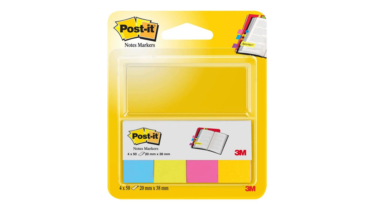 POST-IT Haftstreifen Ultra-Farben 4 x 50 Blatt