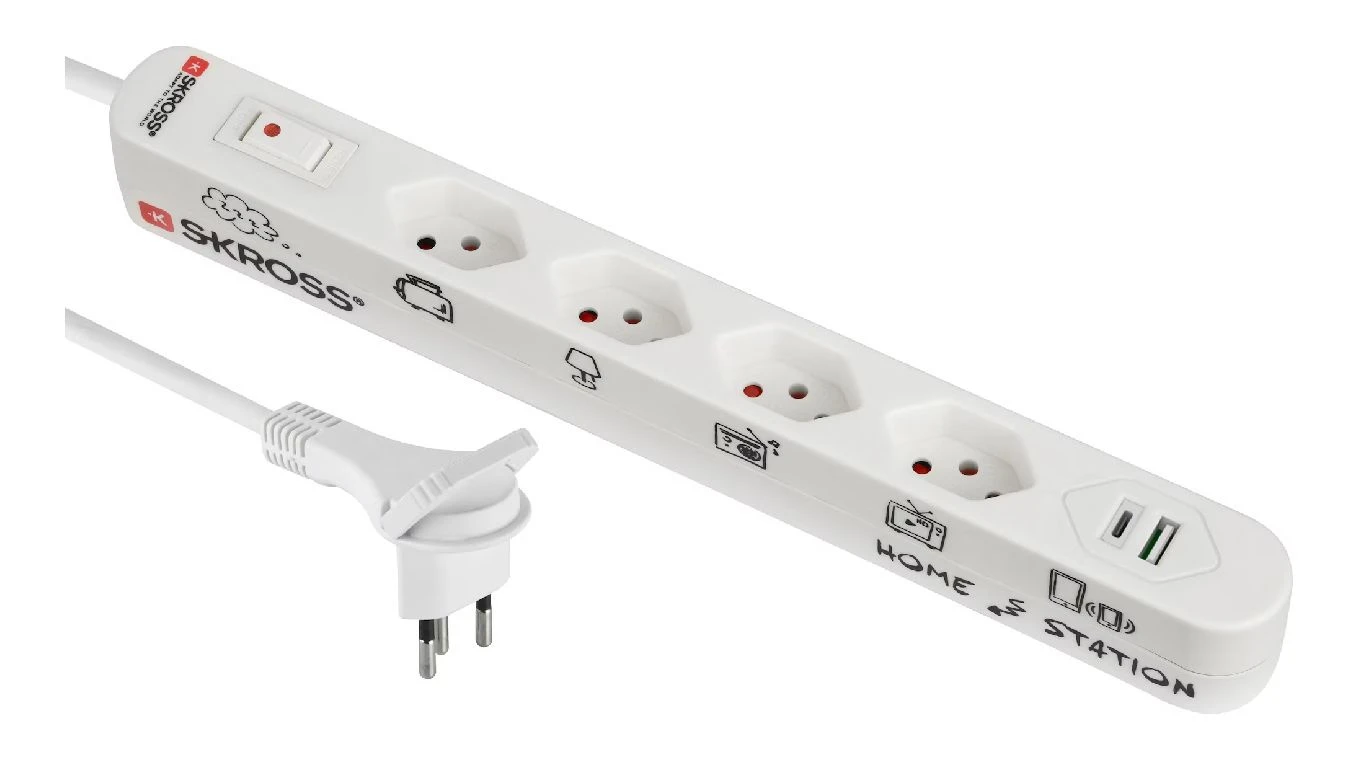 SKROSS Steckdosenleiste Home Station USB 1.5 m
