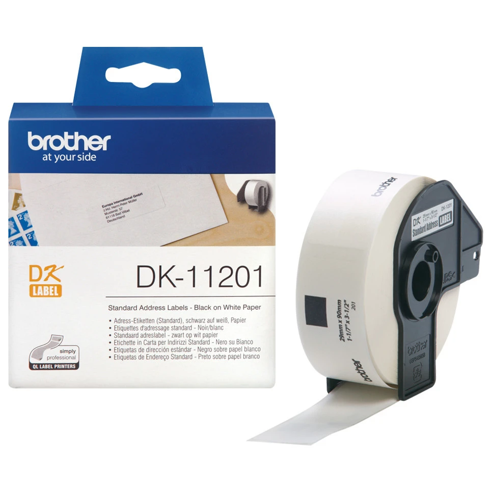 BROTHER PTOUCH DK-11201 Adressetikettenrolle, 29 x 90 mm