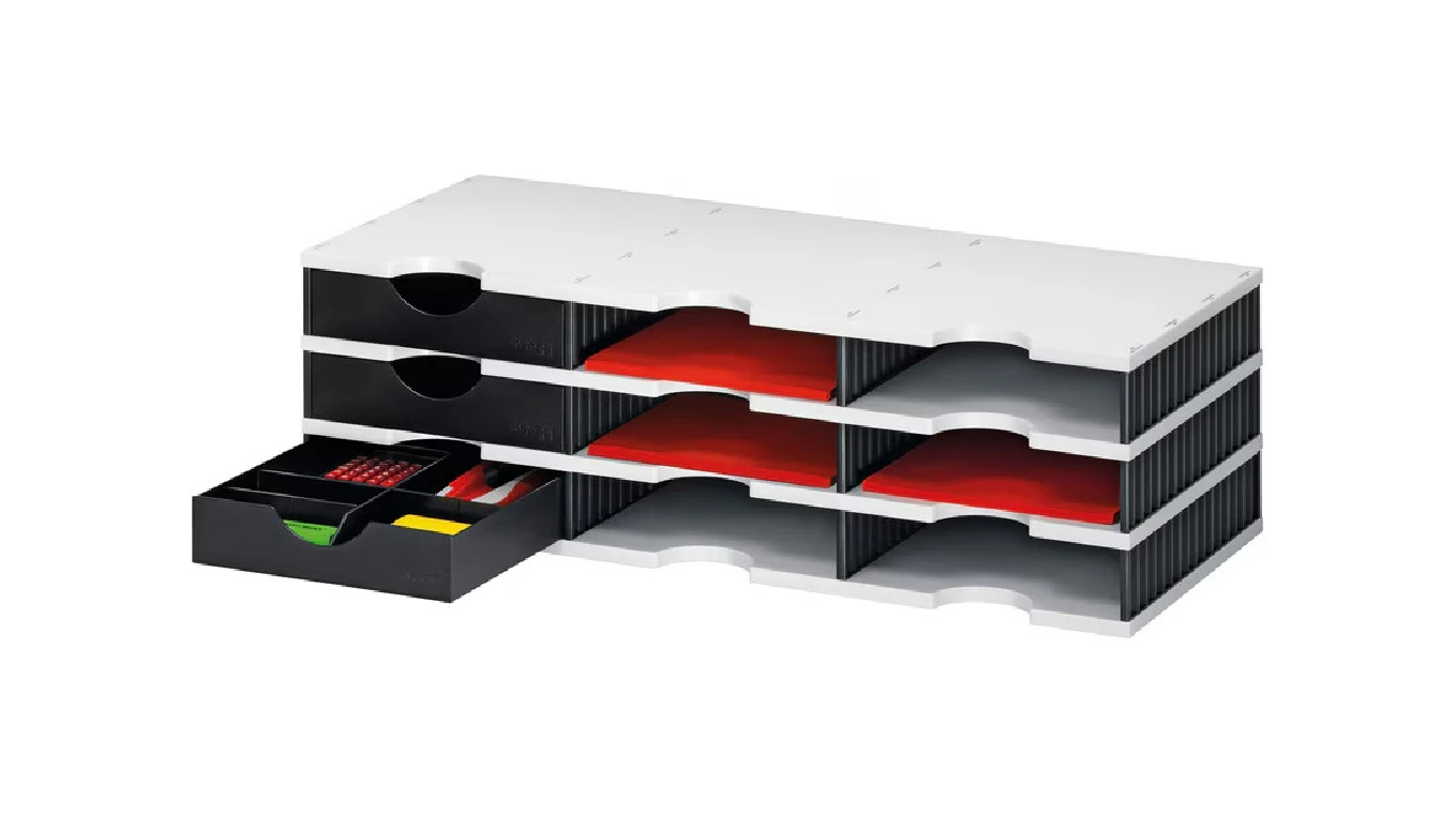 STYRO styrodoc System-Schublade, schwarz, 23 × 32 × 5,3 cm
