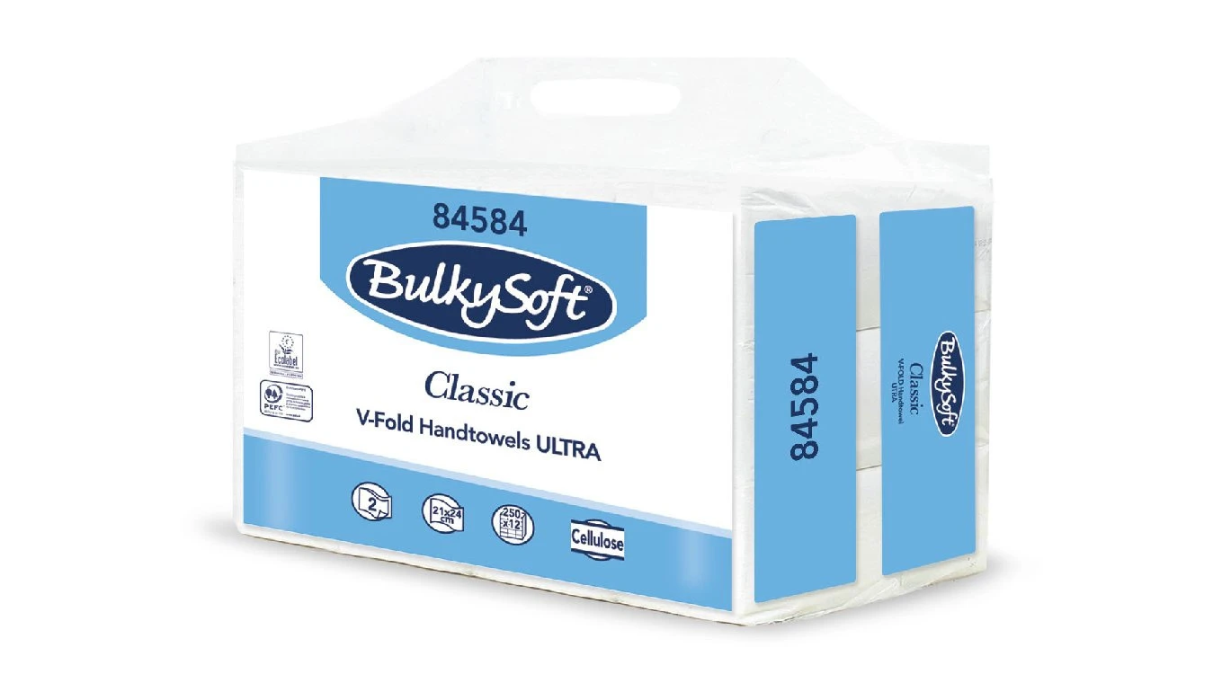 BULKYSOFT Papierhandtücher Classic V-Falz, 2-lagig, weiss