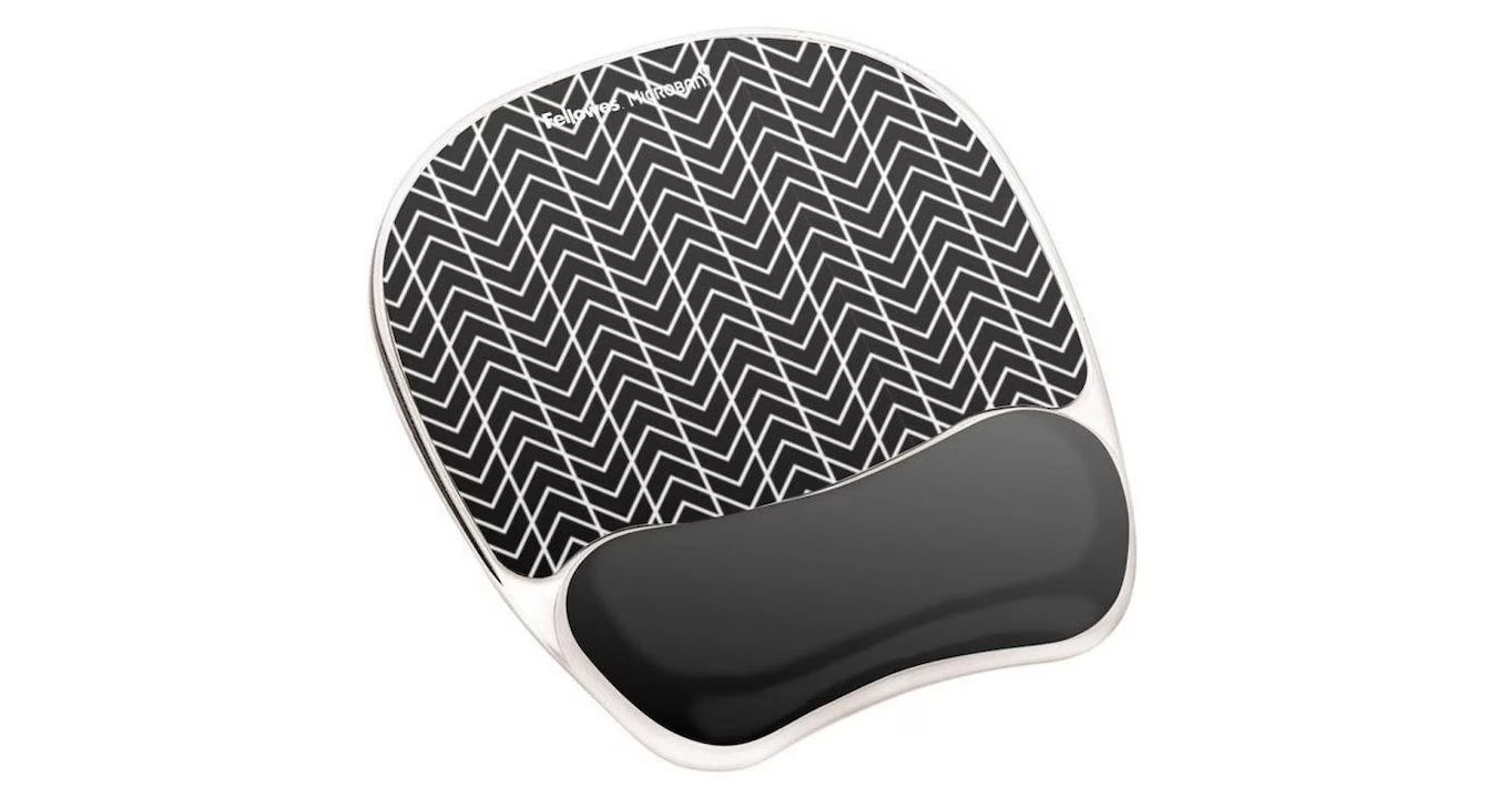 FELLOWES Chevron Mauspad mit Handgelenkstütze