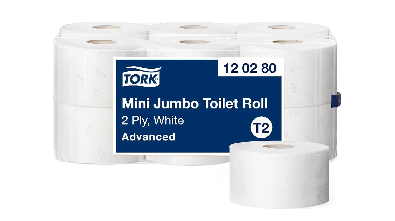 TORK WC-Papier Advanced Jumbo Mini 2-lagig, 12 Rollen