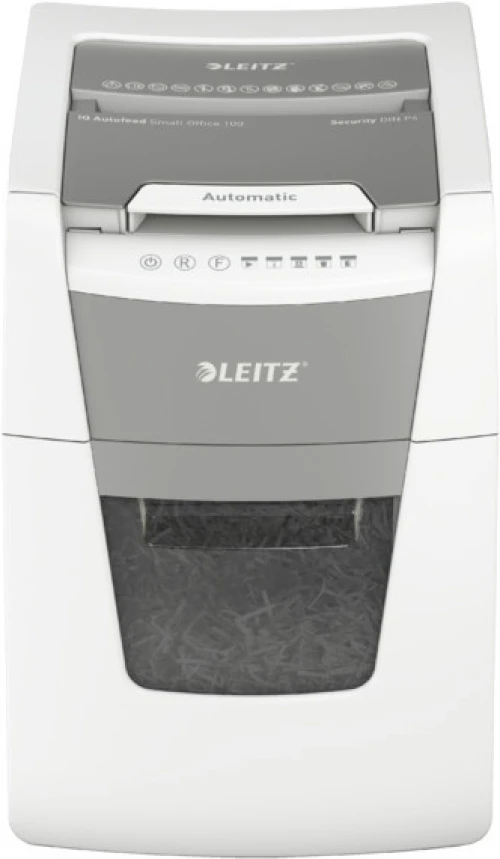 LEITZ Aktenvernichter IQ AF Small Office 100, P-4, 34lt