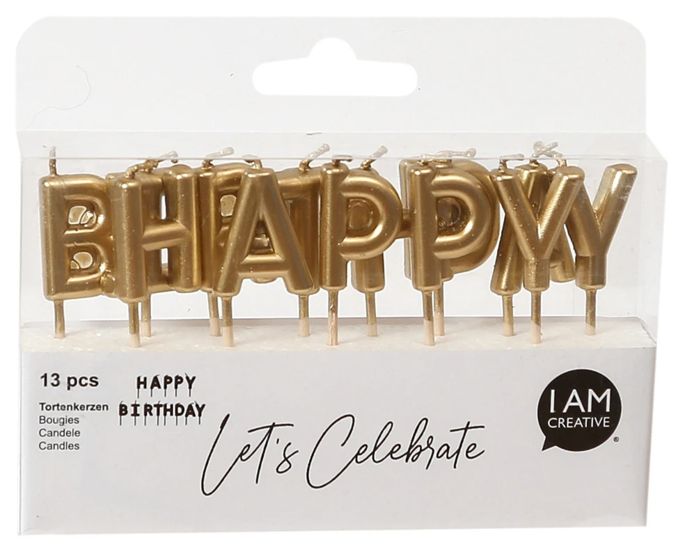I AM CREATIVE Kerzen Happy Birthday