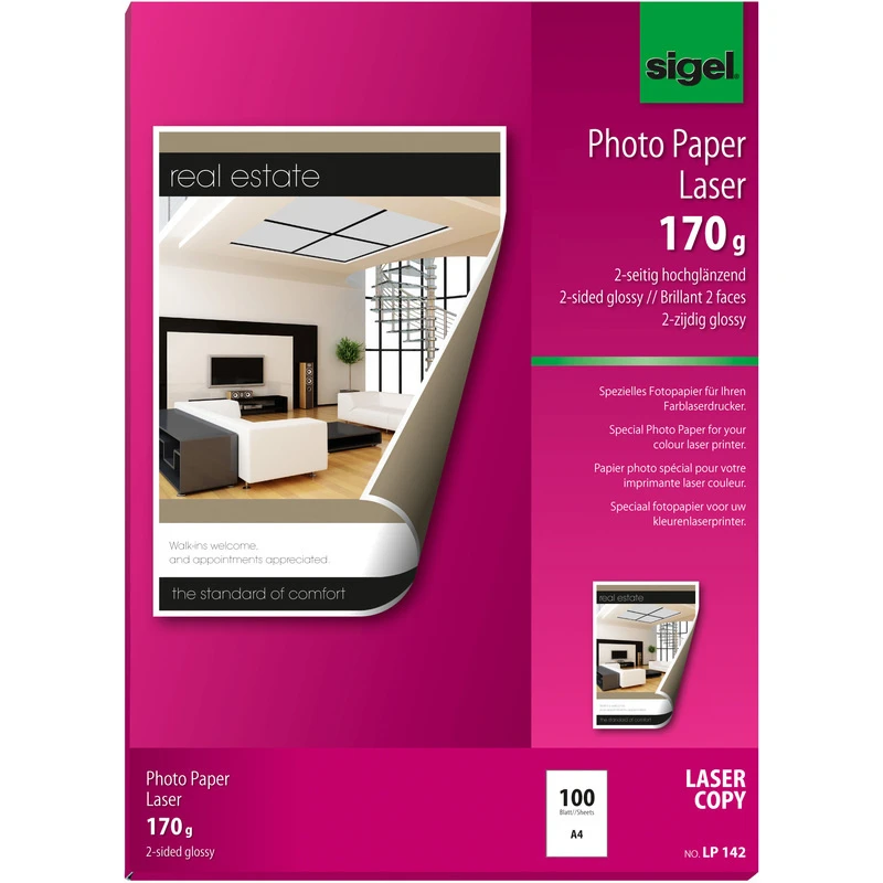 SIGEL Fotopapier für Farb-Laser/-Kopierer A4, 170g