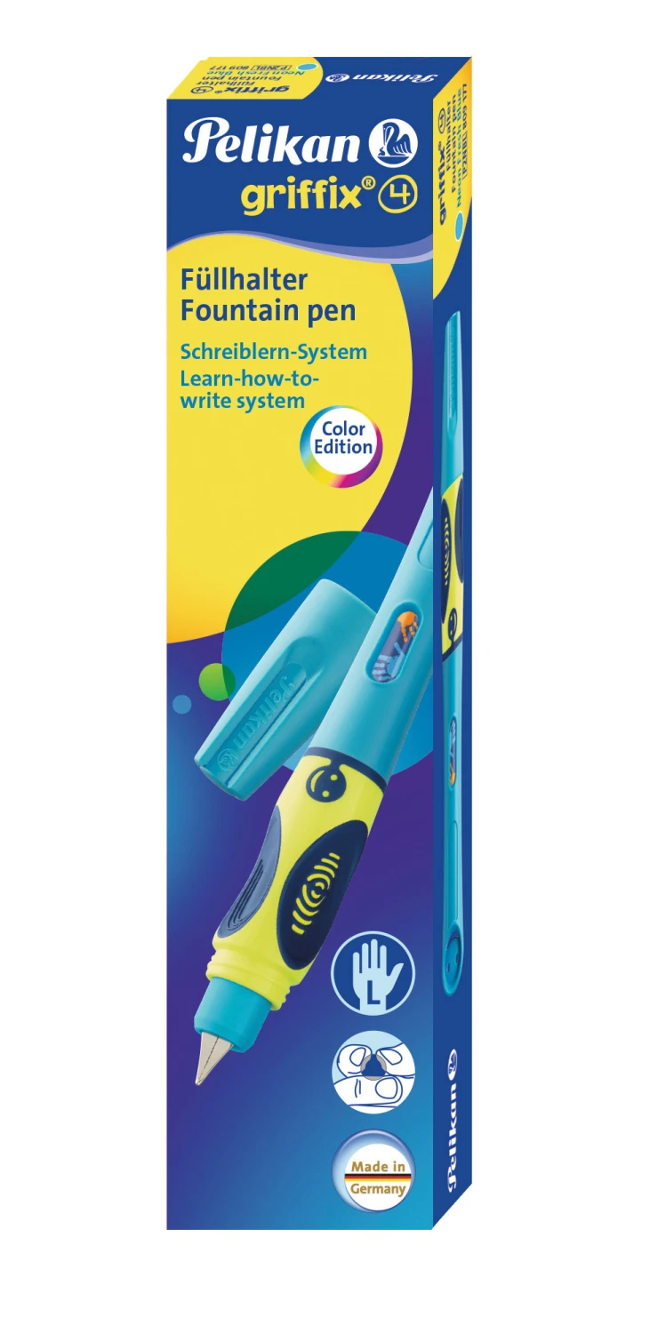 PELIKAN Füllhalter Griffix neonfresh blue L