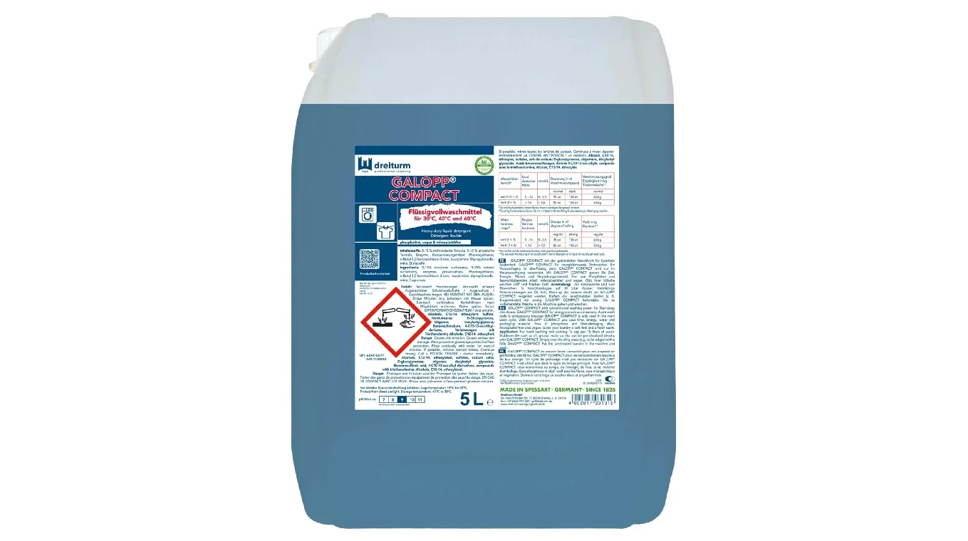 DREITURM Vollwaschmittel GALOPP® COMPACT 5 L
