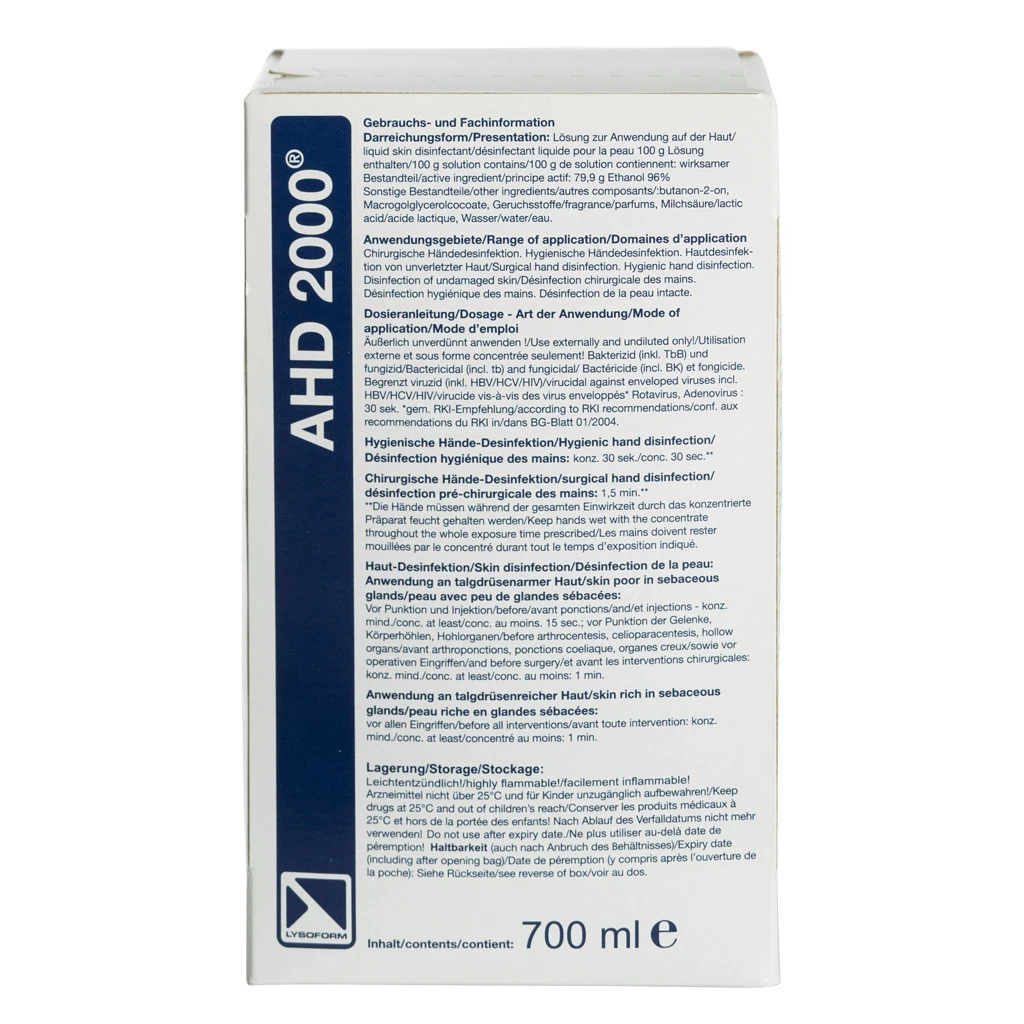 STERISOL Hände- & Hautdesinfektionsmittel AHD 2000, 12 x 700 ml