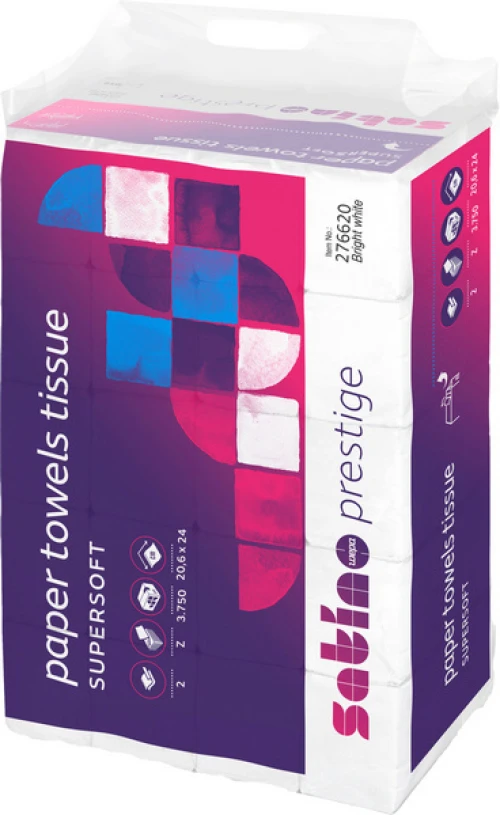 SATINO Papierhandtücher Prestige Z-Falz, 2-lagig, weiss