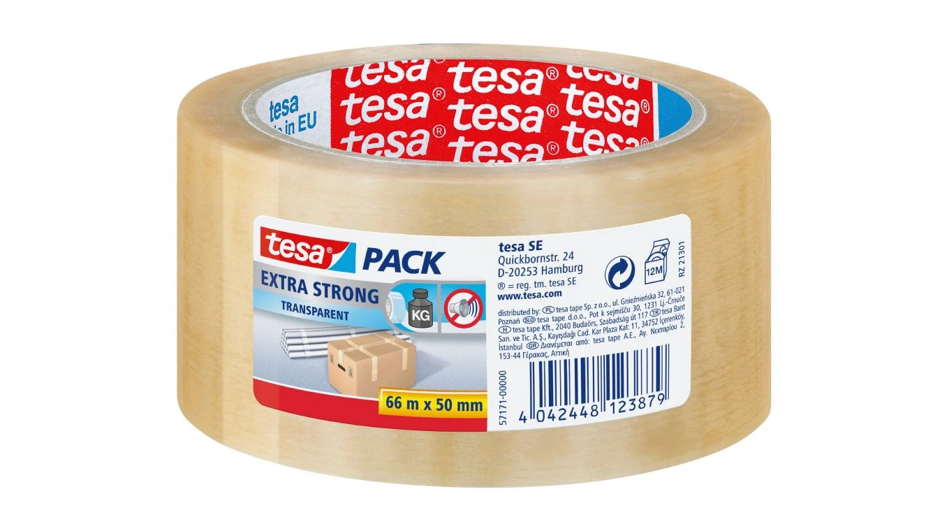 TESA Verpackungsband Extra transparent 50 mm x 66 m